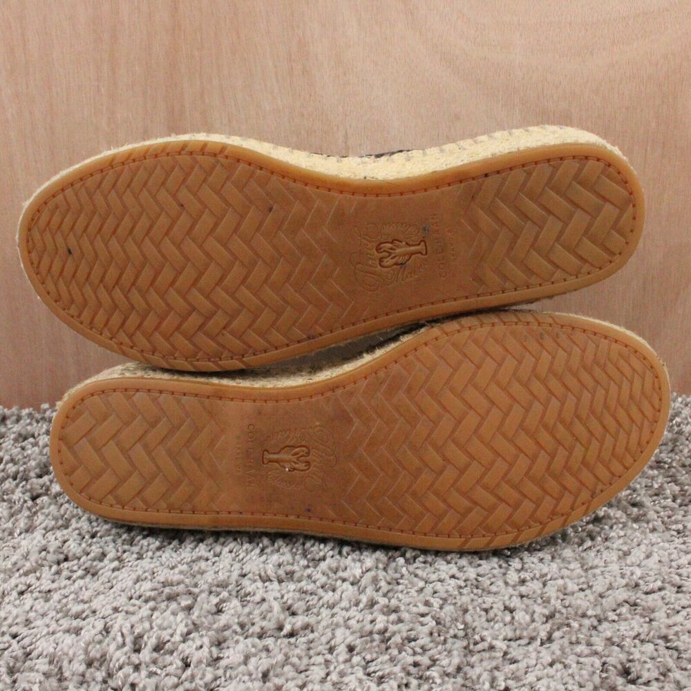 Cole Haan Espadrille Sandals Womens Black Leather Casual Summer Shoes - Picture 11 of 13